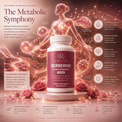 Ariyen Berberine - Blood Sugar & Metabolic Support Supplement